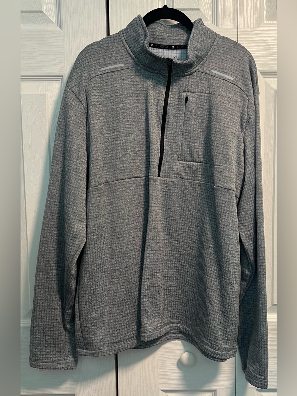 Men's Xersion X Warmth Grid Quarter-Zip Quick-Dri Fleece